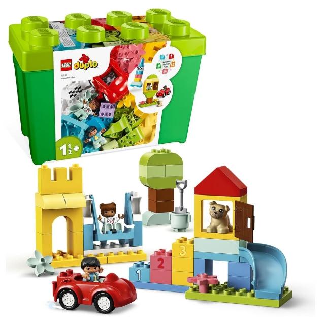 【LEGO 樂高】得寶系列 10914 豪華顆粒盒(幼兒玩具 早教 兒童積木 大顆粒 學齡前 便攜儲物 禮物 1歲半)