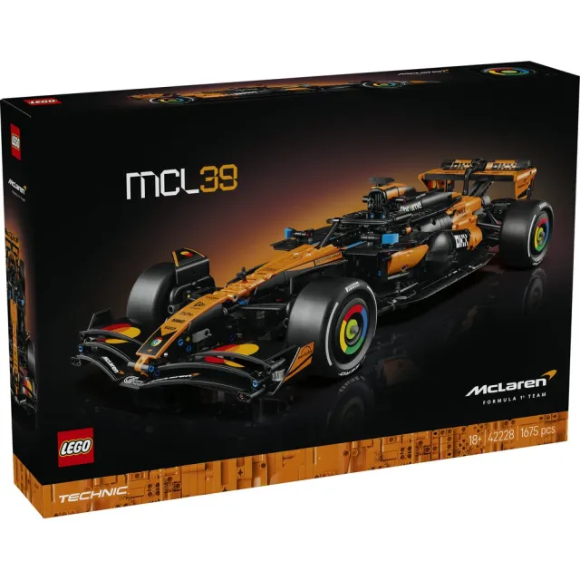 【LEGO 樂高】科技系列 42228 McLaren MCL39 F1賽車(麥拉倫 Formula1 居家擺設 STEM積木 禮物 玩具模型)
