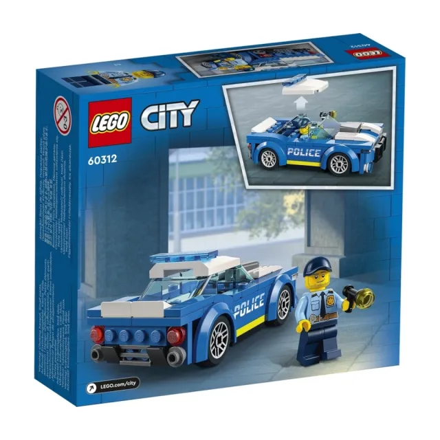 【LEGO 樂高】城市系列 60312 城市警車(玩具車 兒童積木 益智 角色扮演 互動游戲 STEM 禮物 送禮推薦)