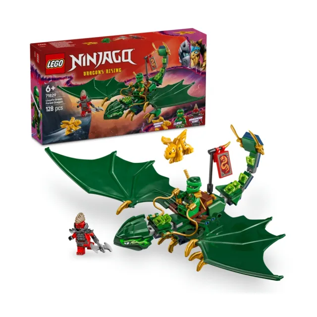 【LEGO 樂高】旋風忍者系列 71829 勞埃德的綠色森林龍(猛龍崛起 益智積木 兒童玩具 禮物 6歲 送禮推薦)