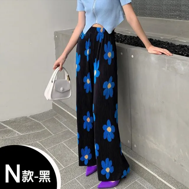 【K.W.】MOMO限搶新品三宅風褶皺褲夏季薄款上衣褲裙(中長裙 小香風 涼感褲 牛仔褲 輕薄 涼感裙)