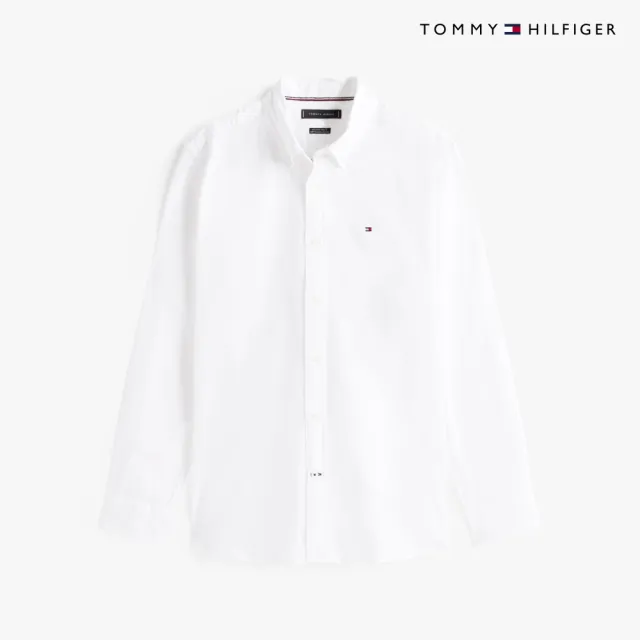 【TOMMY HILFIGER】官方旗艦館彈力標準版型牛津襯衫_裸色