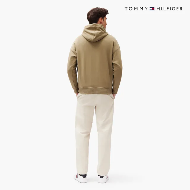 【TOMMY HILFIGER】官方旗艦館超寬鬆標誌連帽衫_棕色