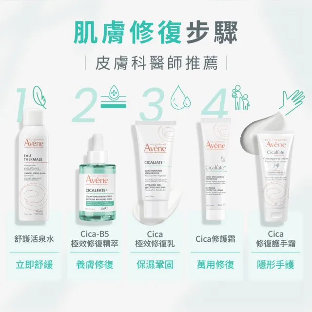 【Avene 雅漾】官方直營  CICA極效完美雙重奏組_Cica-B5極效精萃30ml+修復霜 40ml