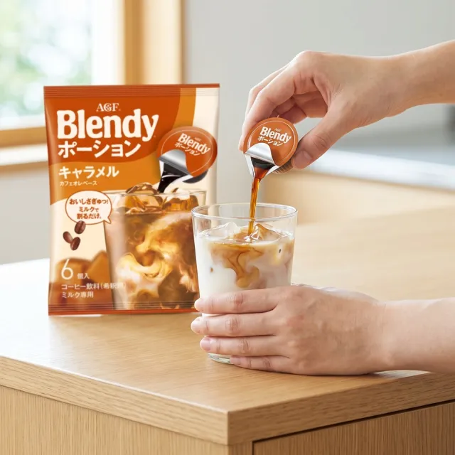 【AGF】3包入 Blendy超濃縮焦糖風味咖啡液18gX6入/包 日本原裝食品 冰美式膠囊球 常溫保存快速沖泡即溶