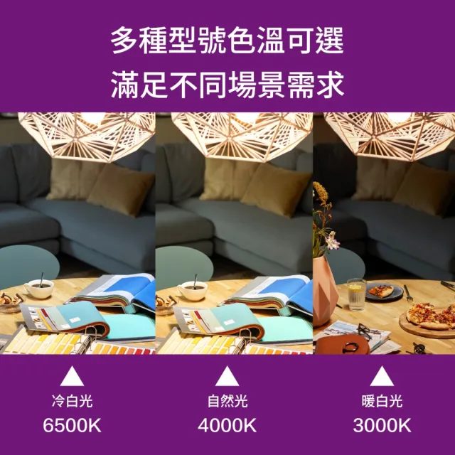 【Philips 飛利浦】15W LED真彩光燈泡 E27 3000K/4000K/6500K 4入組(超省電 節能標章認證 三色可選)
