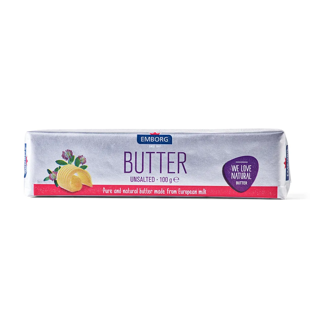 【Emborg 安博格】無鹽奶油 100g(奶油 無鹽 乳製品)