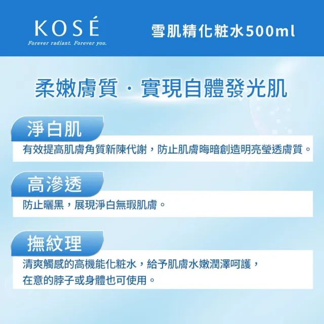 【KOSE 高絲】買1送1 雪肌精500ml