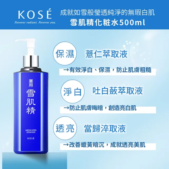 【KOSE 高絲】買1送1 雪肌精500ml
