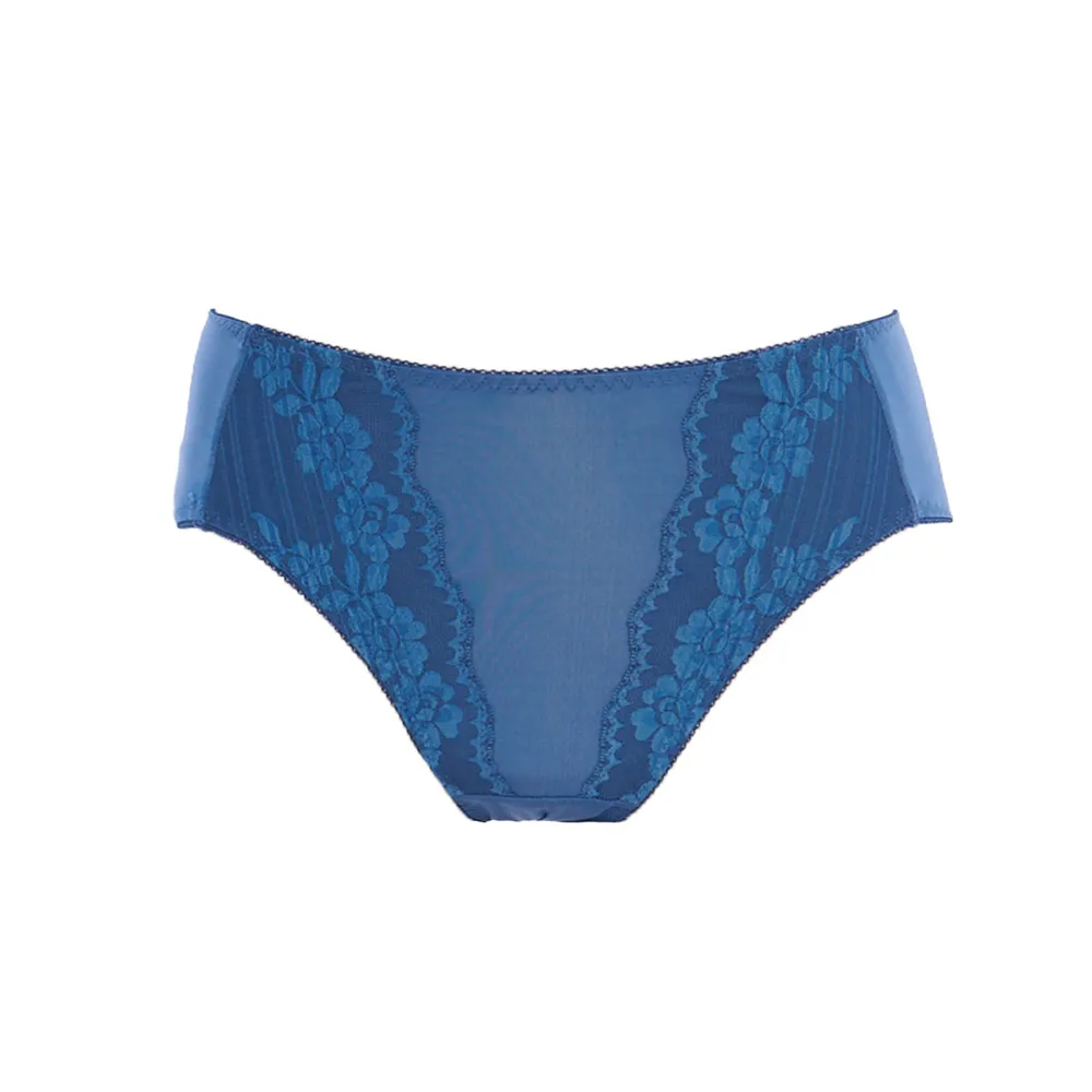 【曼黛瑪璉】包覆提托經典 低腰寬邊三角內褲(風擎藍)
