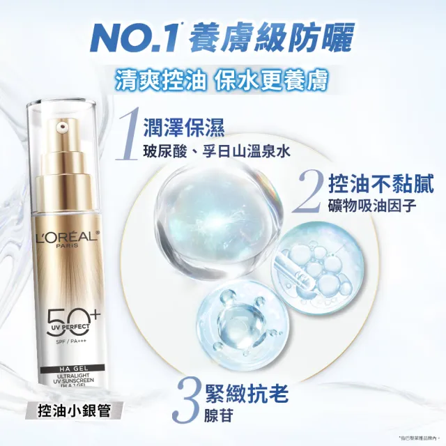 【L’OREAL Paris 巴黎萊雅】多效防護輕裸美肌乳30ml 2入組_美肌小金管/控油小銀管(防曬/妝前乳)