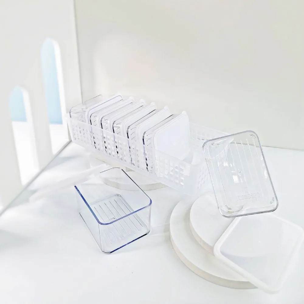 【Silicook】組合S 小型食材9件組 300ml&600ml高 附收納中底座  保鮮盒 冰箱整理盒 密封保鮮盒 廚房收納盒