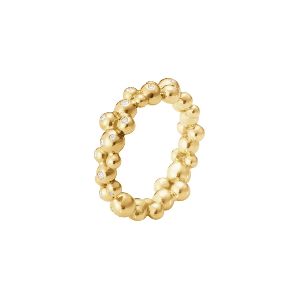【Georg Jensen 喬治傑生】MOONLIGHT GRAPES 指環戒指 (18K黃金 鑽石)