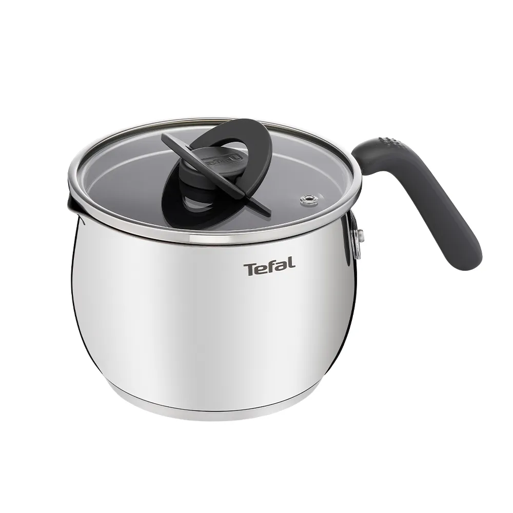 【Tefal 特福】不鏽鋼複合16CM不沾萬用鍋/壺型湯鍋_加蓋(IH爐可用鍋)