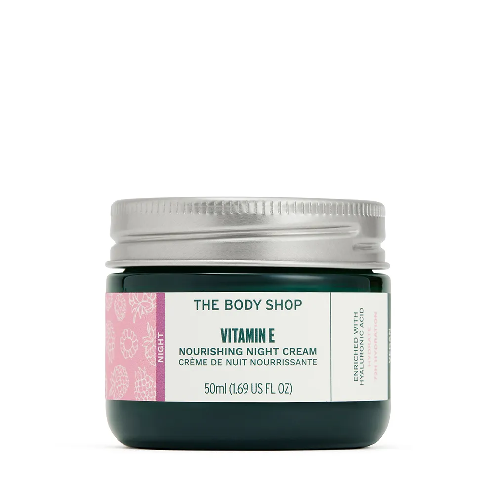 【THE BODY SHOP 美體小舖】維他命E保水晚霜-50ML(乳霜/保水/保濕)