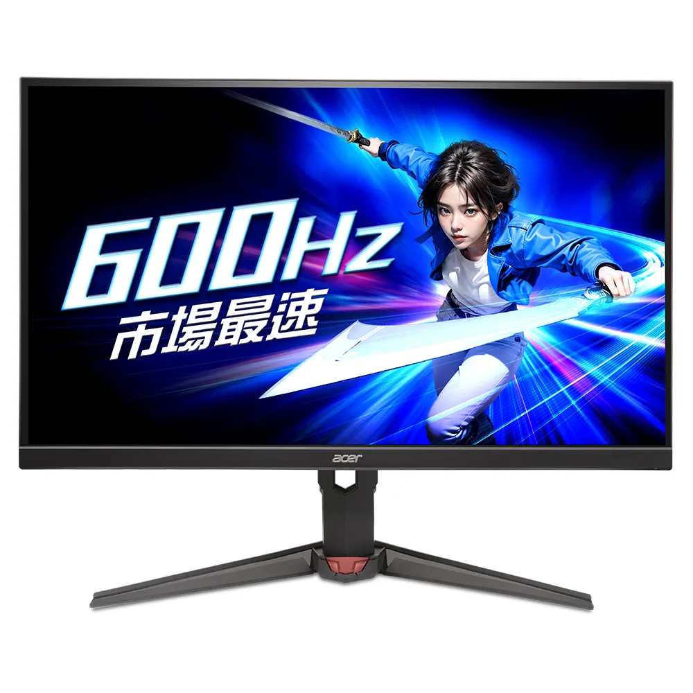 【Acer 宏碁】XV240 F6 24型 TN FHD 16:9 600Hz電競螢幕(0.1ms/喇叭/高低升降旋/傾斜/HDR400)