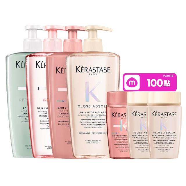 【KERASTASE 巴黎卡詩】500ml大容量髮浴/洗髮精(多款任選/控油/護色/去屑/豐盈/養髮)