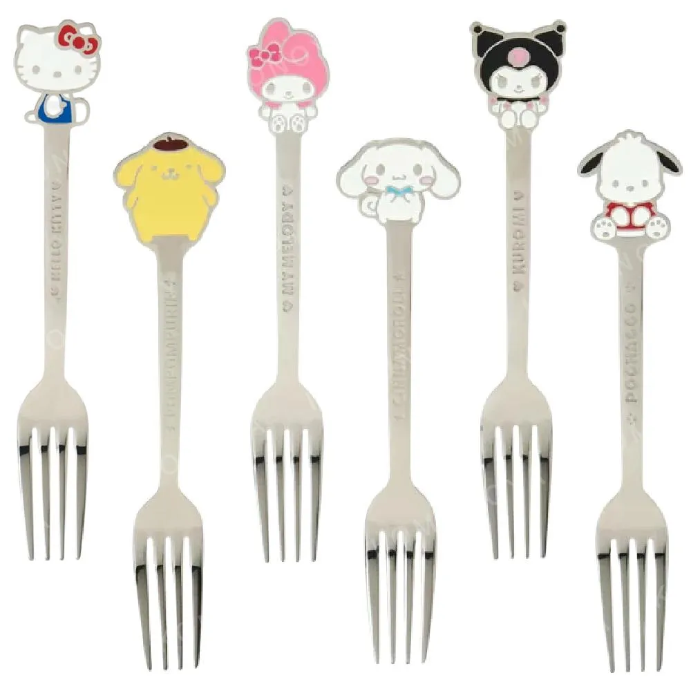 【小禮堂】Sanrio 三麗鷗 不鏽鋼造型叉子 角色款 Kitty 美樂蒂 布丁狗 酷洛米