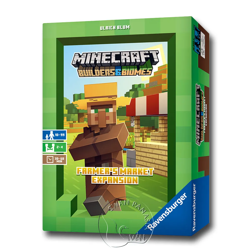 【新天鵝堡桌遊】當個創世神農夫市集擴充 MINECRAFT：BUILDERS & BIOMES FARMER’S MARKET EX(全家一起來)