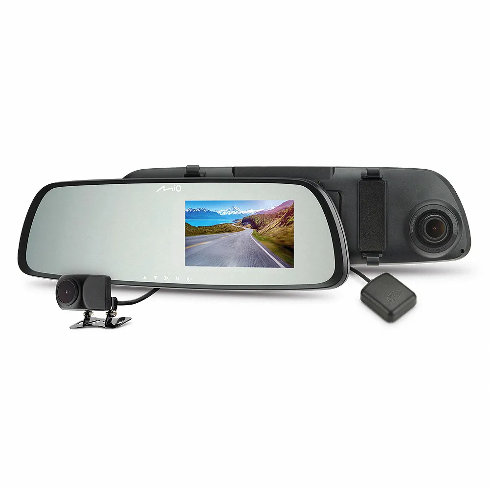【Mio】Mio MiVue R45D 1080P GPS 區間測速 倒車顯影 前後雙鏡 後視鏡行車記錄器(金電容 紀錄器 一年保固)