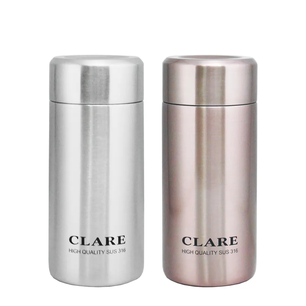 CLARE 316陶瓷全鋼保溫杯-230ml-2支(保溫瓶)