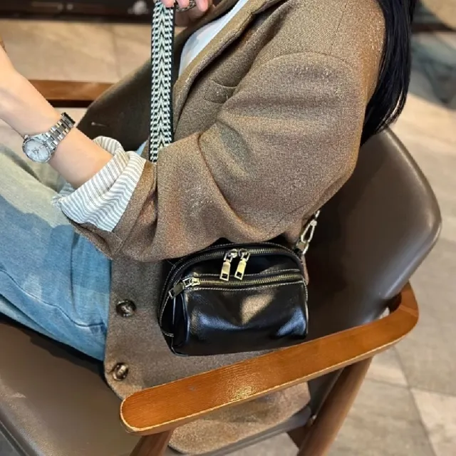 【巴黎精品】現貨出清 真牛皮側背包真皮包包單肩背包托特包手提包隨身女包包(百搭質感單肩6色a1ce4)