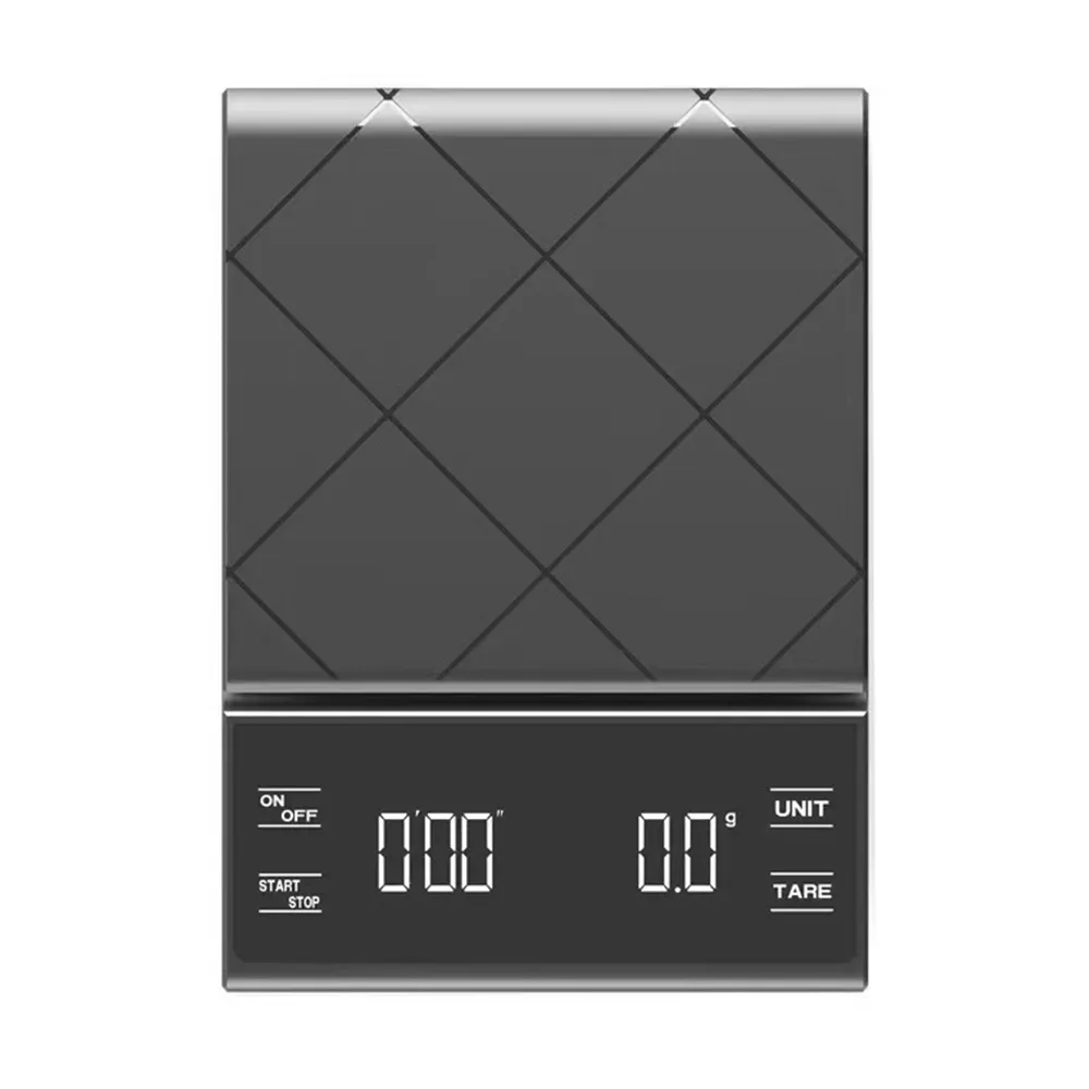 【Nil】家用手沖咖啡高精度電子秤 計時LCD顯示觸摸屏 烘焙秤/廚房料理秤/藥材秤（0.1g/3kg）