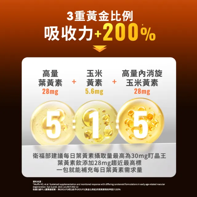 【EatBLISS 益比喜】盯晶王金盞花葉黃素飲2入組(8入/盒)(葉黃素28mg 內消旋玉米黃素 藍光專利 花青素)
