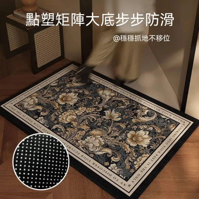 新川 入戶門地墊復古輕奢 進門腳墊防滑耐髒 免洗可擦門口家用墊子80*120