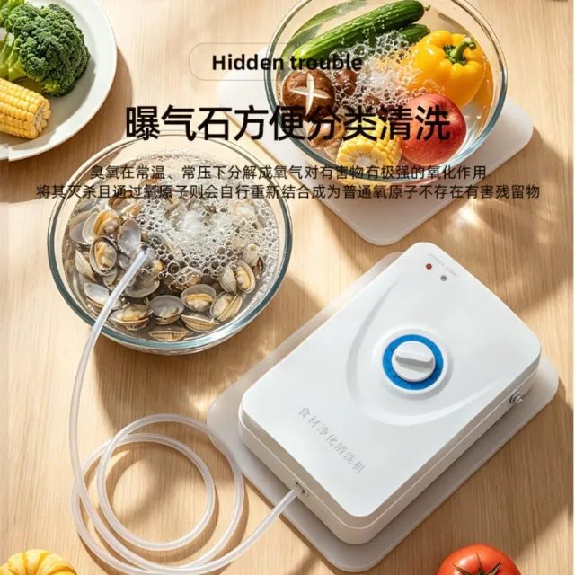 【Quality 聚家】食材淨化機 果蔬清洗機 去農洗菜機 家用蔬果淨化器 多功能活氧機（旋轉定時/活氧淨化）