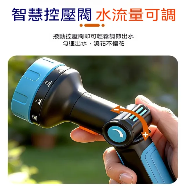 【ZHIPU 芝浦】洗車水槍 沖洗噴槍 澆花灑水噴頭 多功能澆水槍 30米水管 園藝灑水槍 十種噴灑模式定制款L