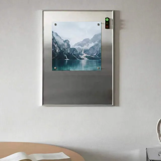 簡約工業風磁吸展示畫框 60×80cm  不鏽鋼面板 DIY 自由磁吸裝飾相框