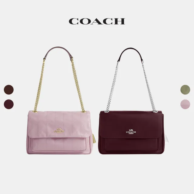 【COACH】蔻馳官方直營 ELODIE 絎縫斜背手袋 斜背包-多款任選(CCZ62/CCF09)