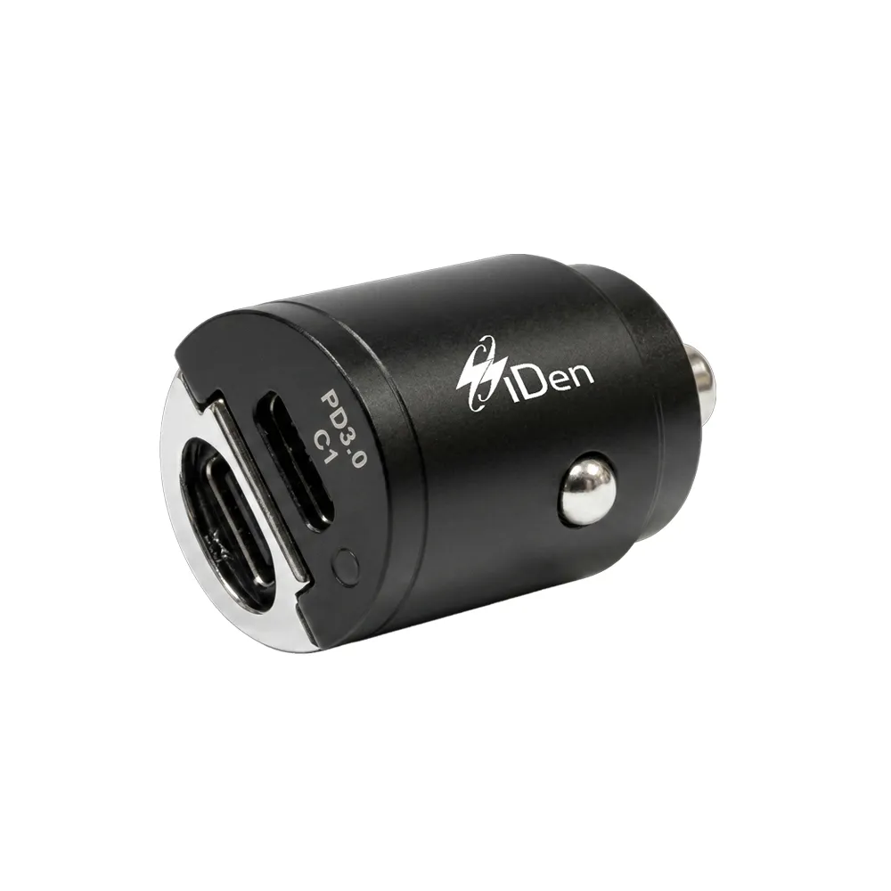 【iDen 愛電】45W迷你隱藏式快充車用充電器｜雙Type-C｜PD快充｜BSMI認證｜12V/24V適用