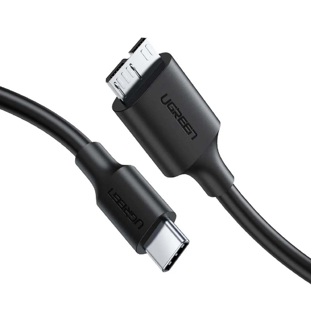 【綠聯】1M Type-C轉Micro-B 3.0傳輸線(行動硬碟轉接/MacBook/圓線)