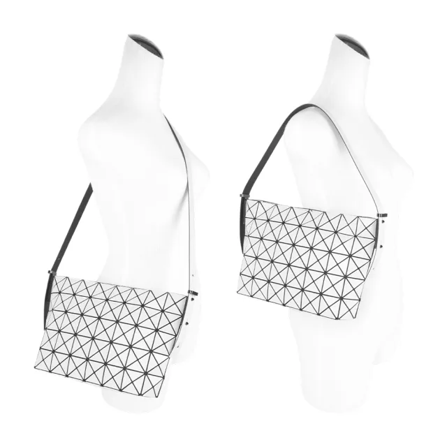 【ISSEY MIYAKE 三宅一生】BAO BAO MUSETTE 霧面拉鍊二用包(淺灰色)