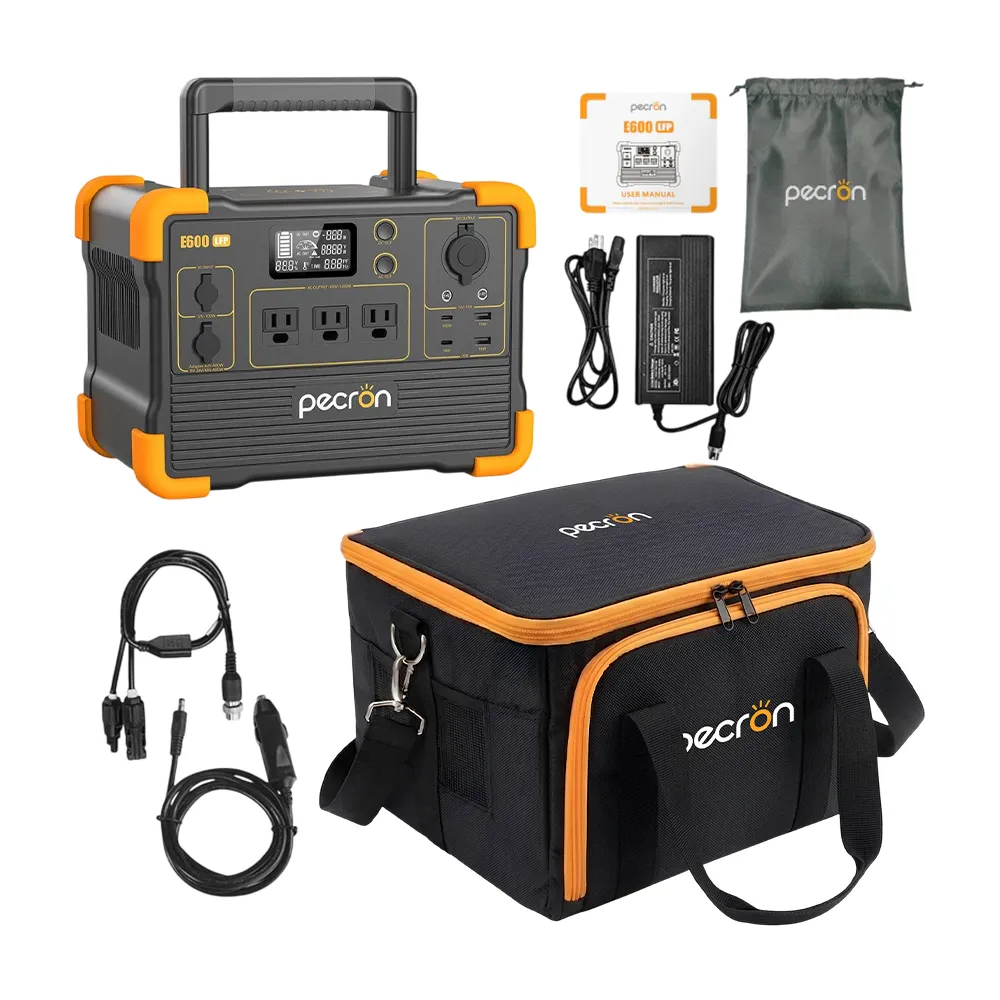【Pecron】性能小鋼炮行動電站+收納袋 1200W/614Wh E600LFP 行動電源 車宿露營儲能 磷酸鐵鋰 防災備電