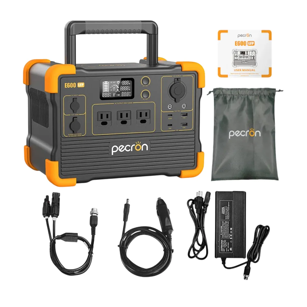 【Pecron】性能小鋼炮行動電站 1200W/614Wh E600LFP 行動電源 車宿露營儲能 大功率磷酸鐵鋰 防災備電