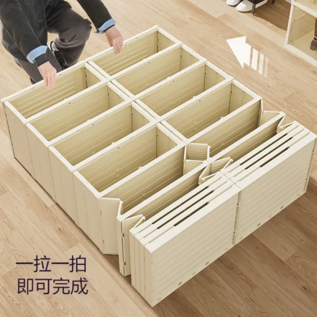 匠俱 家用透明折叠鞋柜 6層 大容量免安裝收納鞋盒 一拉就用快速組裝 宿舍居家鞋子防塵收納箱