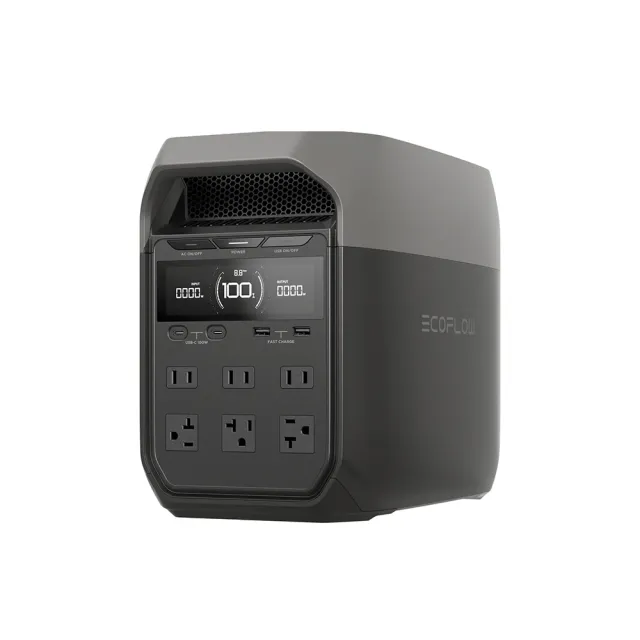 【ECOFLOW】DELTA 3 1800W戶外儲電設備 加贈收納包 +160W太陽能板(儲能電源 防颱必備 停電神器)