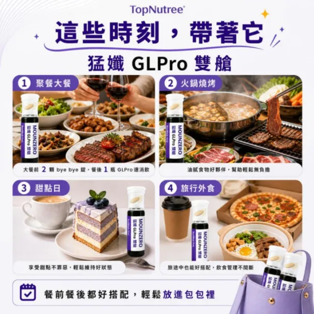 Topnutree 新悠雀 MOUNZERO 猛孅GLPro雙艙 2盒組 10瓶/盒