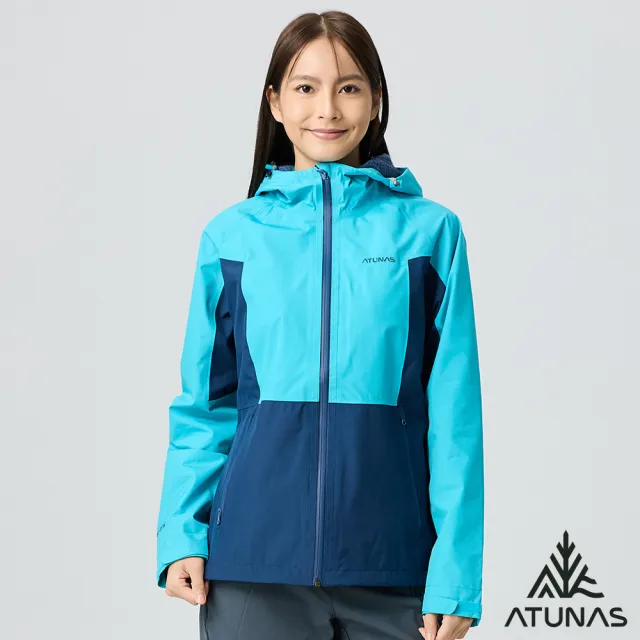 【ATUNAS 歐都納】女款GORE-TEX PACLITE PLUS石墨烯單件式外套(A1GT2507W冰河藍/丈藍/防風/防水/保暖/輕量)