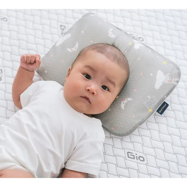 【GIO Pillow】超透氣護頭型嬰兒枕 M號-頭圍大於41公分(嬰兒枕頭 頭型枕 新生兒枕頭 水洗枕頭 透氣枕)