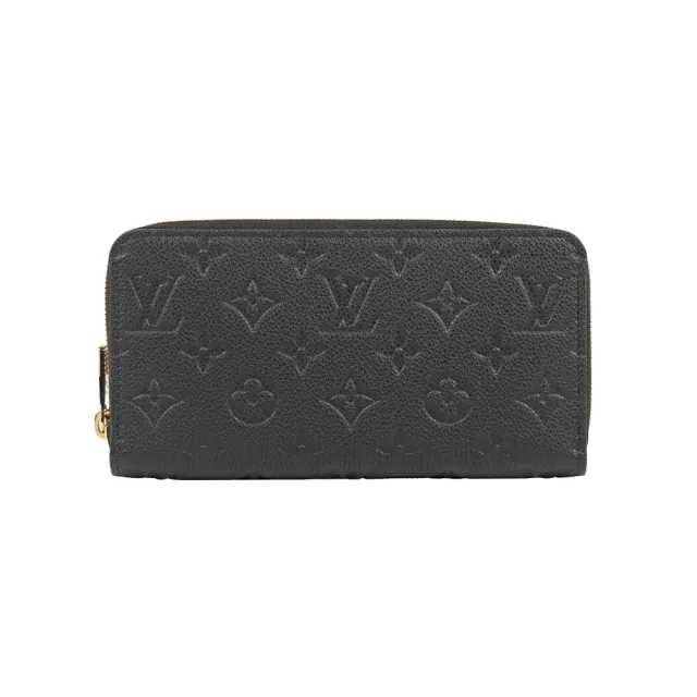 【Louis Vuitton 路易威登】Monogram 黑色壓印牛皮長夾(M28791)