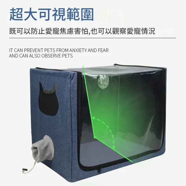 【IPSKY】寵物霧化箱 可折疊霧化窩 霧化治療箱 透明大視窗 咳嗽舒緩 氧氣箱 貓狗呼吸道護理 寵物噴霧室