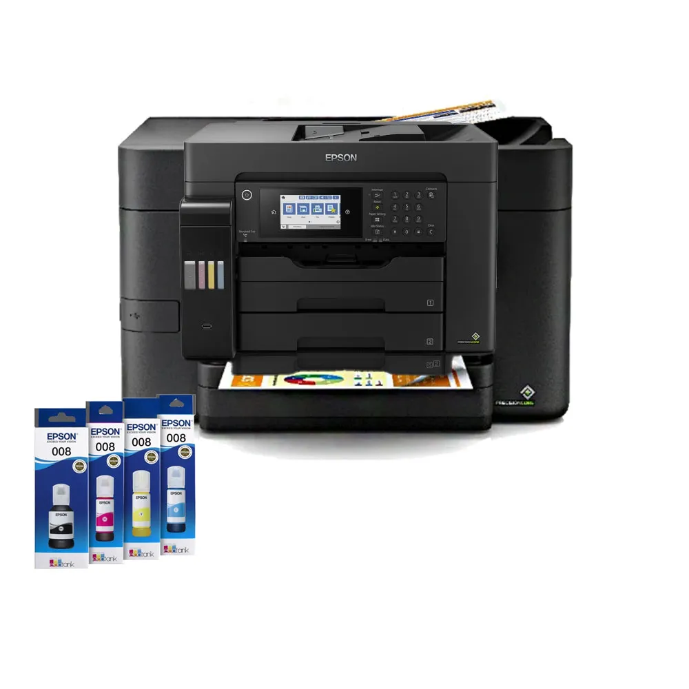 【EPSON】官方直營 搭1組T06G原廠1黑3彩墨水★L15160 四色防水高速A3+WIFI連供影印機