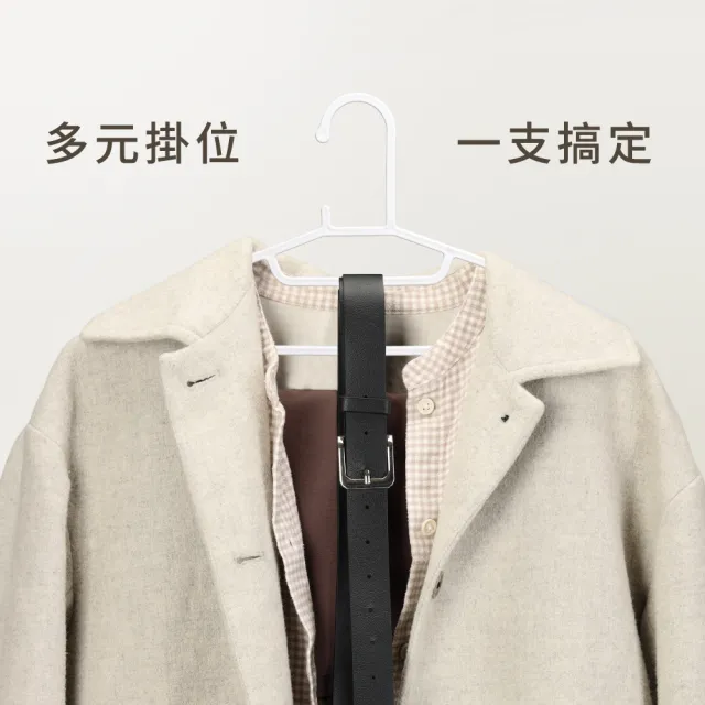 【mo select】100入台灣製究正無痕防滑扁型衣架(mo選/省空間/強韌耐用/乾溼萬用/一體成形/窄領必備)