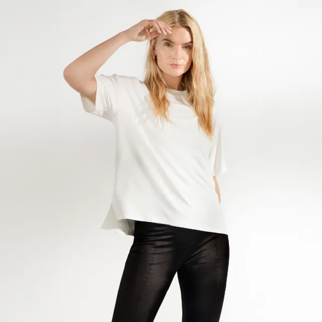 【Bread & Boxers】T shirt Soft Fiber 女用垂墜感柔棉T恤 - 象牙白