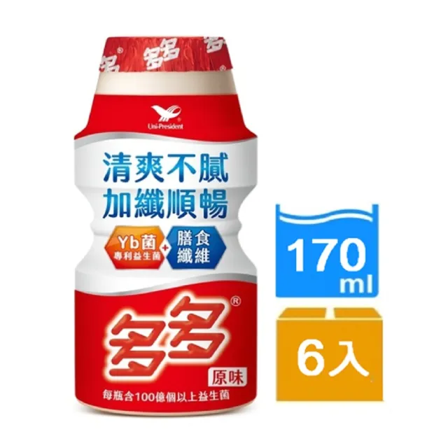 【統一】多多活菌發酵乳原味170mlx6入/組