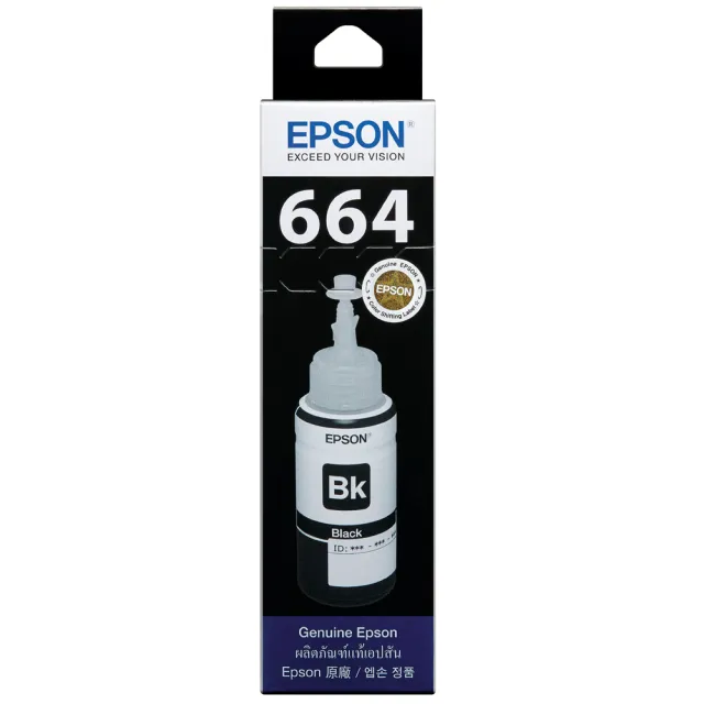 【EPSON】官方直營 黑色2入組★T664墨水匣(L121/L1300)